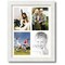 ArtToFrames Collage Photo Picture Frame with 4 - 5x7 inch Openings, Framed in White with Over 62 Mat Color Options and Regular Glass (CSM-3966-2153)